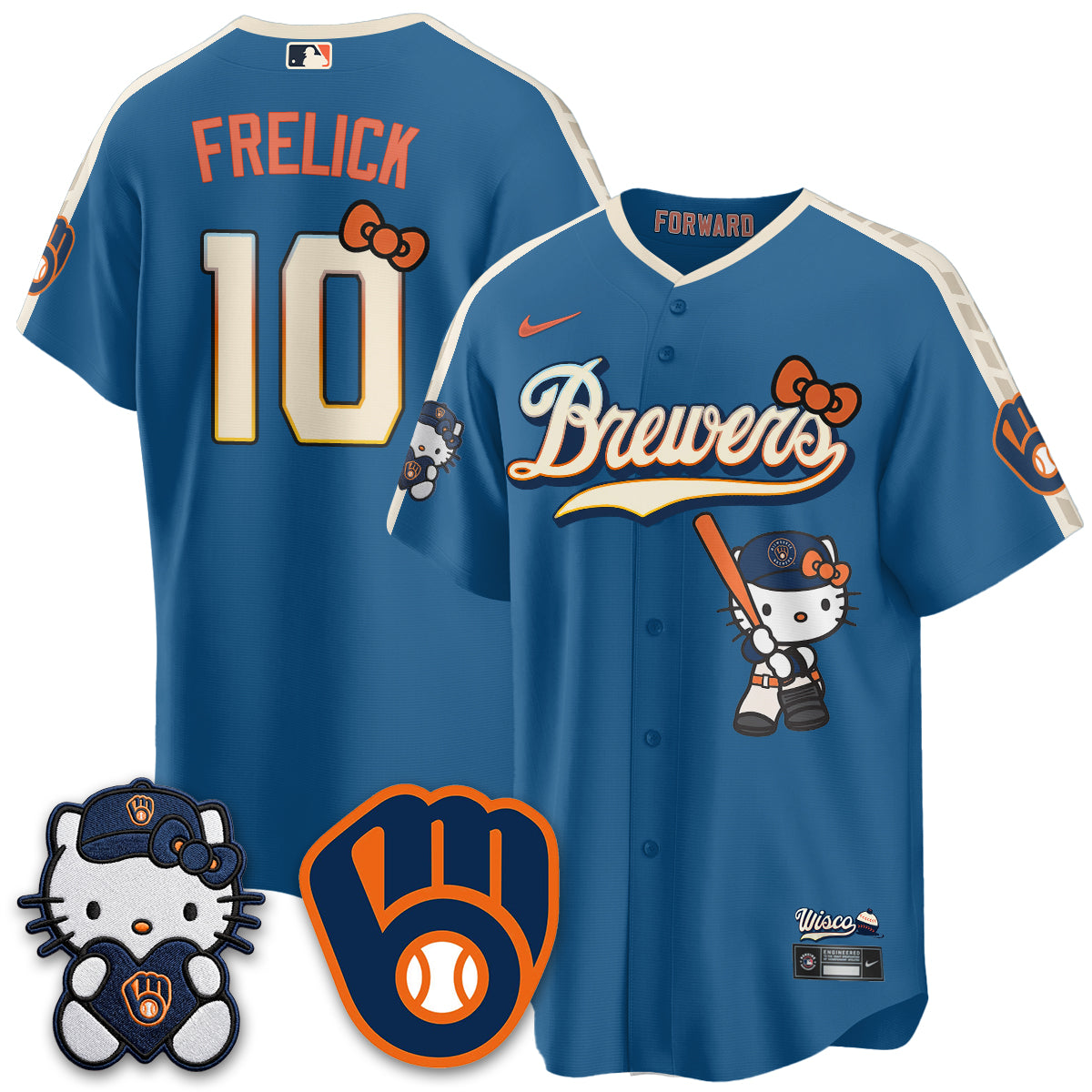 Milwaukee Brewers Meow KT Night Vapor Limited Jersey - All Stitched by Milwaukee Brewers