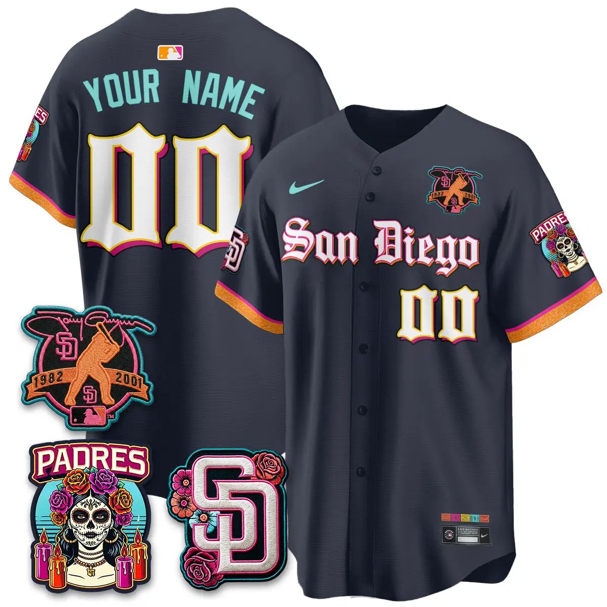 SD 2026 City Connect x Tony Gwynn Patch Vapor Premier Limited Custom Jersey - All Stitched by San Diego Padres
