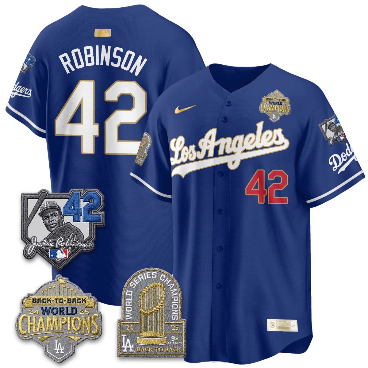 Los Angeles Dodgers 2026 New Era Gold Collection Vapor Limited Jersey - B2B Champs - All Stitched by Los Angeles Dodgers