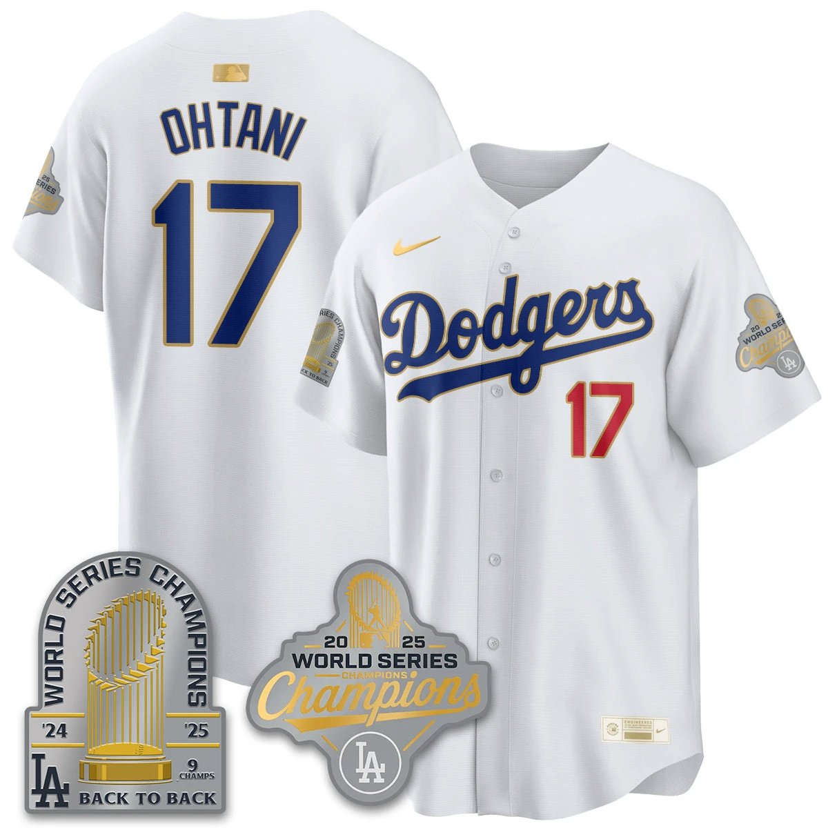 LAD Gold Collection Stadium Vapor Limited Jersey - 9x Champs - All Stitched by Los Angeles Dodgers