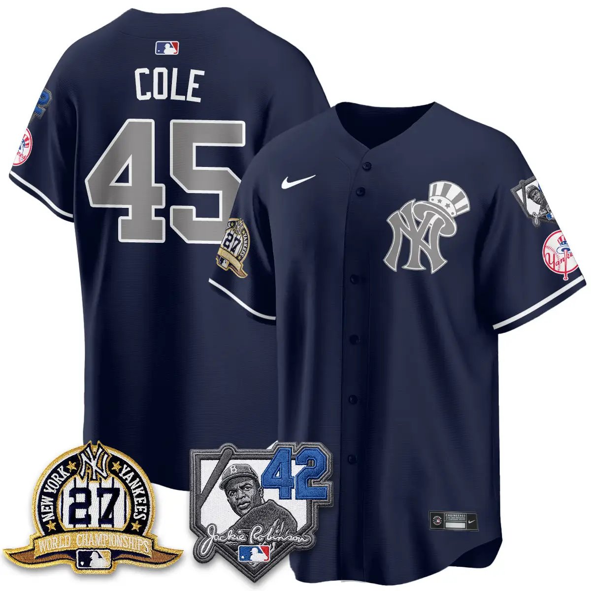 New York Yankees 2026 Jackie Robinson Day Vapor Limited Gold Edition Jersey - All Stitched - V2 by New York Yankees