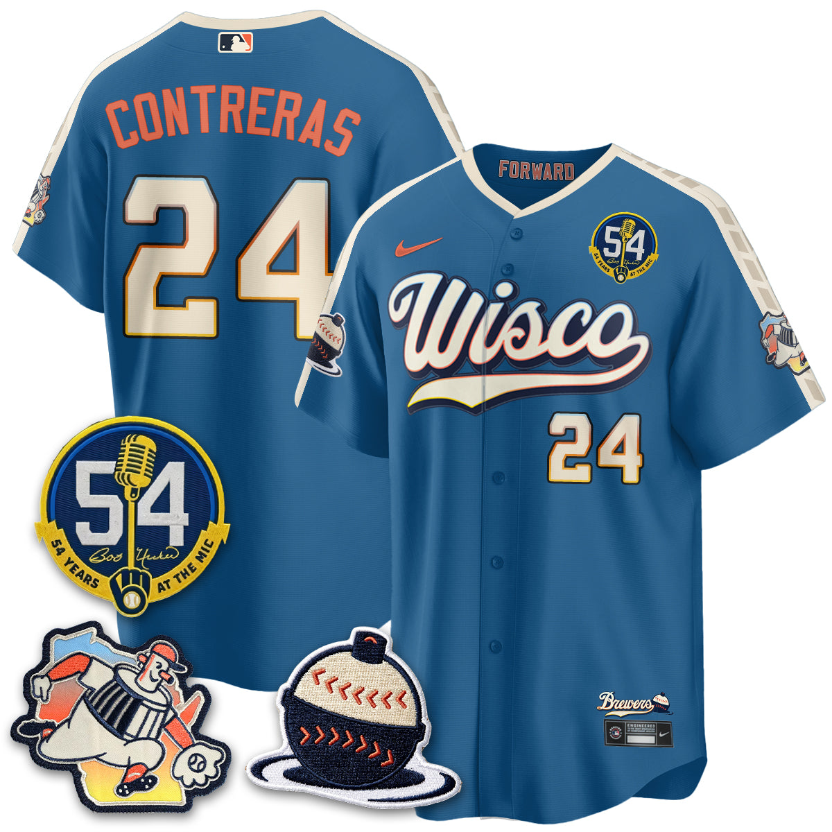 Milwaukee Brewers 2026 City Connect Bob Uecker Vapor Limited Jersey - All Stitched V1 by Milwaukee Brewers