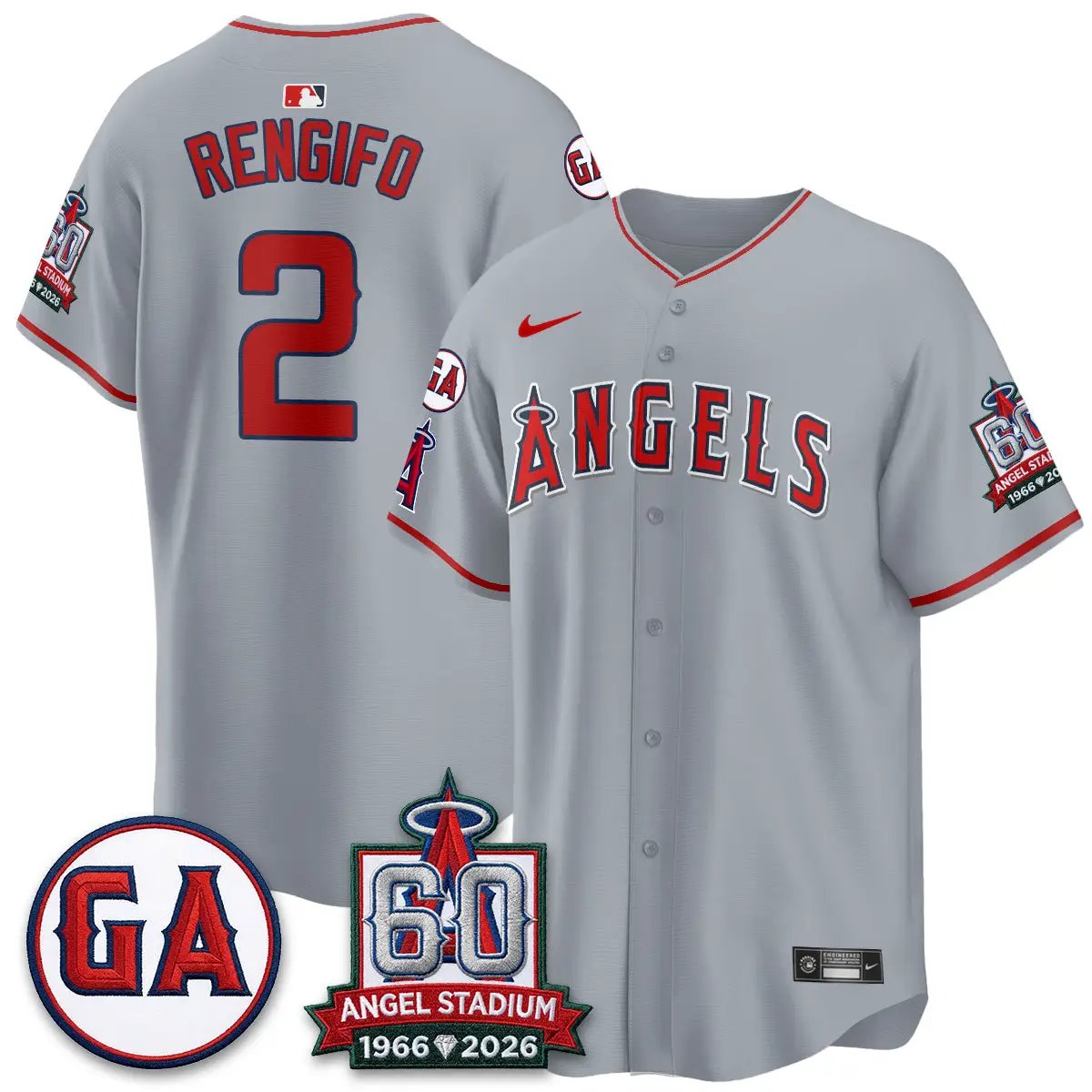 LAA 60th Anniversary Vapor Jersey - All Stitched V3 by Los Angeles Angels