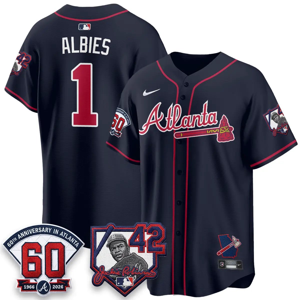ATL 2026 Jackie Robinson Day Vapor Limited Jersey - All Stitched by Atlanta Braves