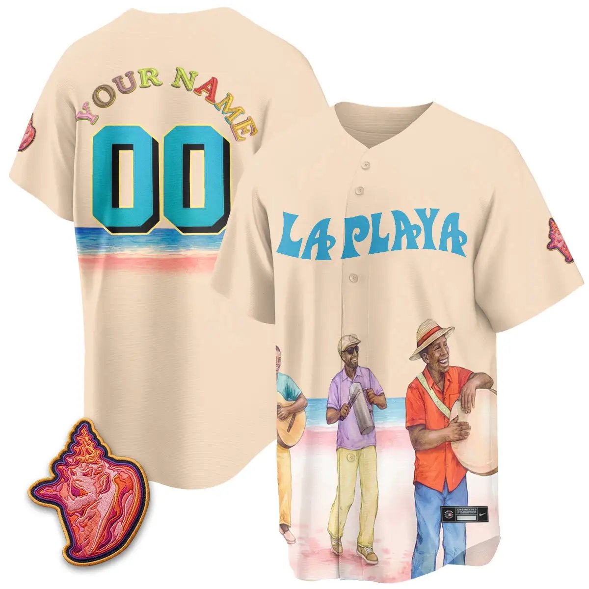 NYY Beach Connect "La Playa" Edition Vapor Custom Jersey- Patch Stitched by New York Yankees