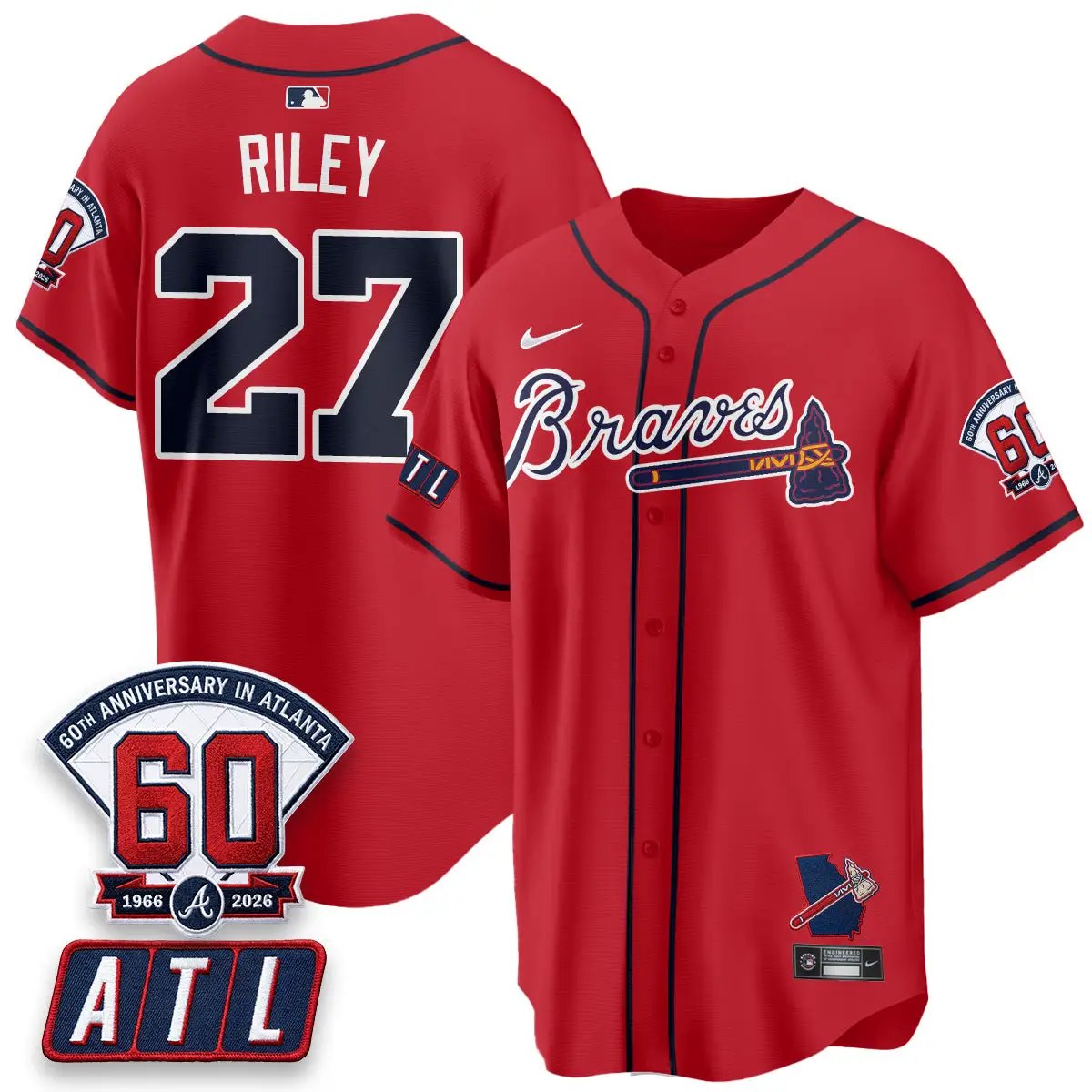 ATL 2026 60th Anniversary Vapor City Connect Limited Jersey - All Stitched by Atlanta Braves