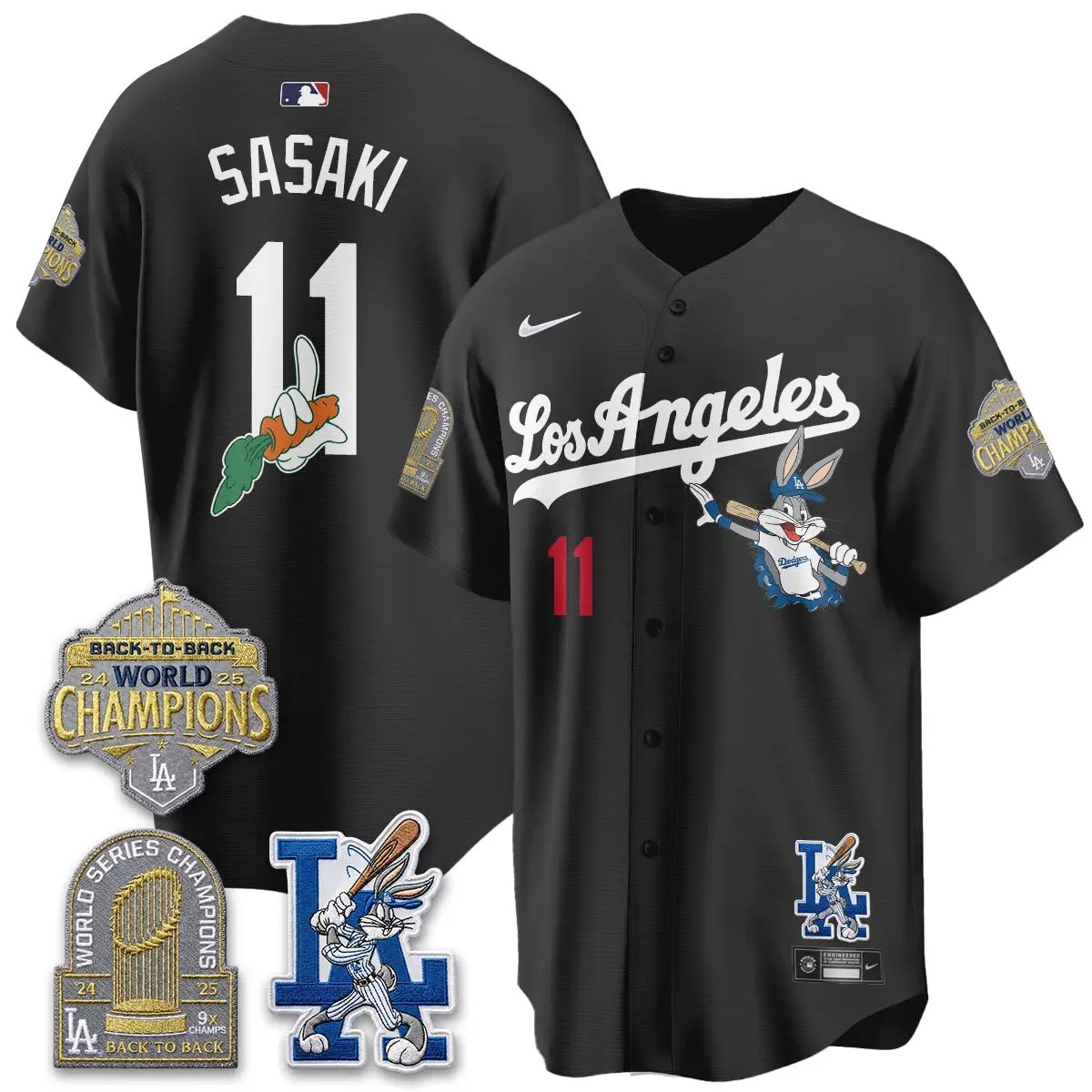 LAD Bunny Vapor Limited Jersey - All Stitched by Los Angeles Dodgers