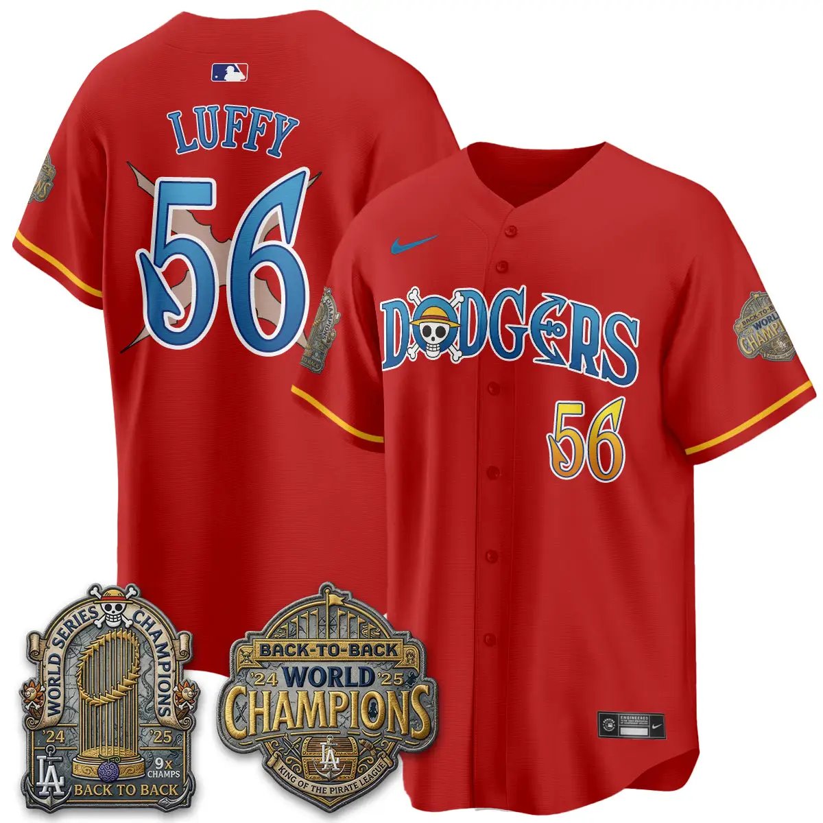 LAD Japanese Cartoon Vapor Limited Jersey - Stitched by Los Angeles Dodgers