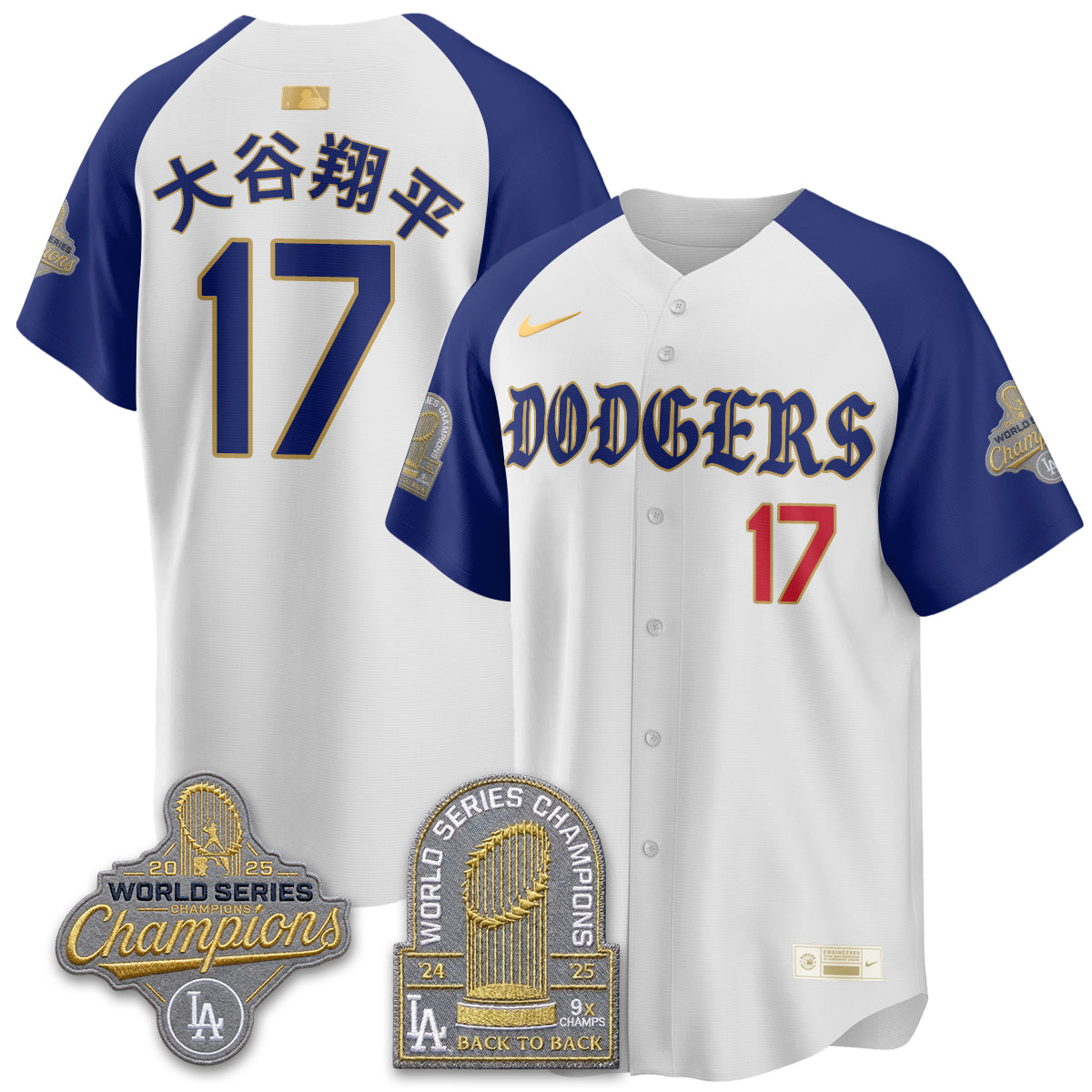 LAD Vapor Limited Jersey - Back to Back 9x Champs - All Stitched by Los Angeles Dodgers