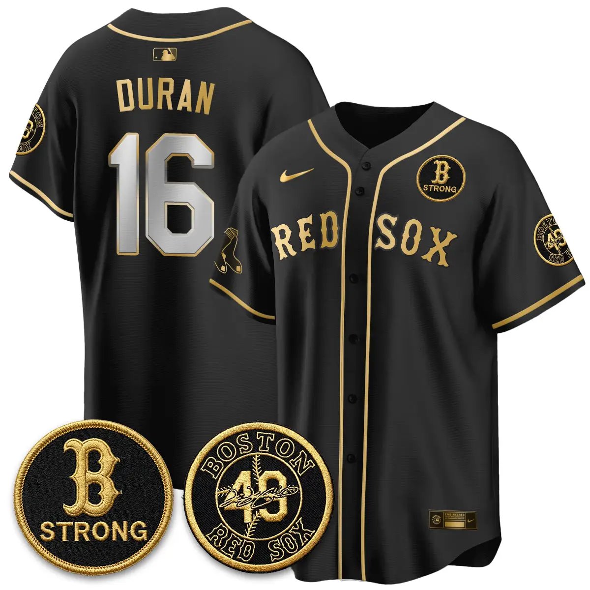 BOS Tim Wakefield Memorial Patch Vaper Premier Limited Jersey - All Stitched V2 by Boston Red Sox