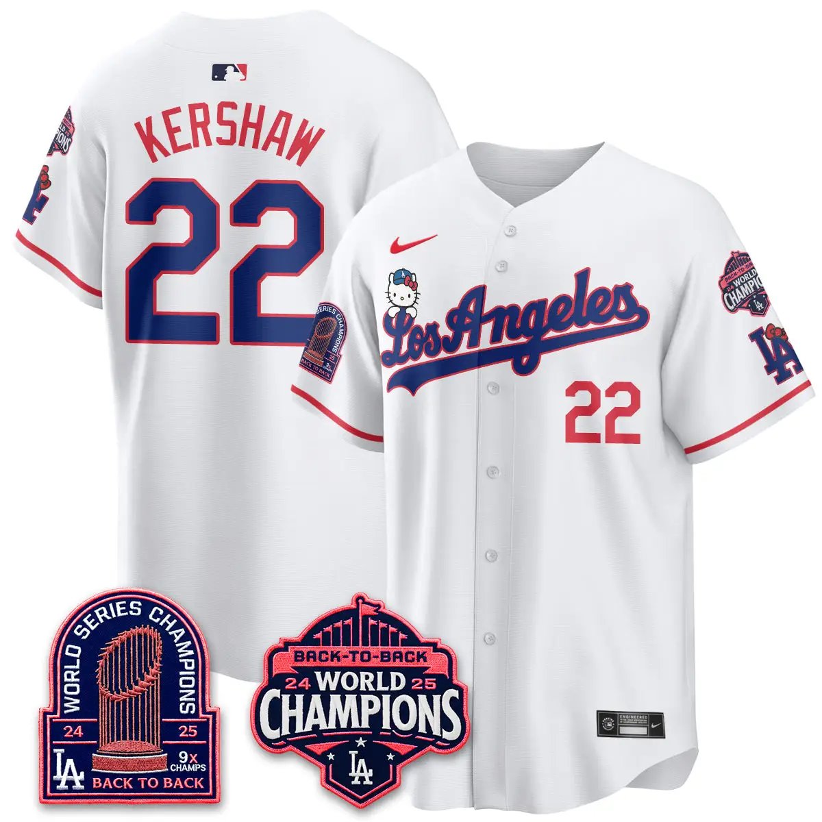 LAD x Hello Kitty Night 2026 Vapor Jersey - All Stitched - V2 by Los Angeles Dodgers