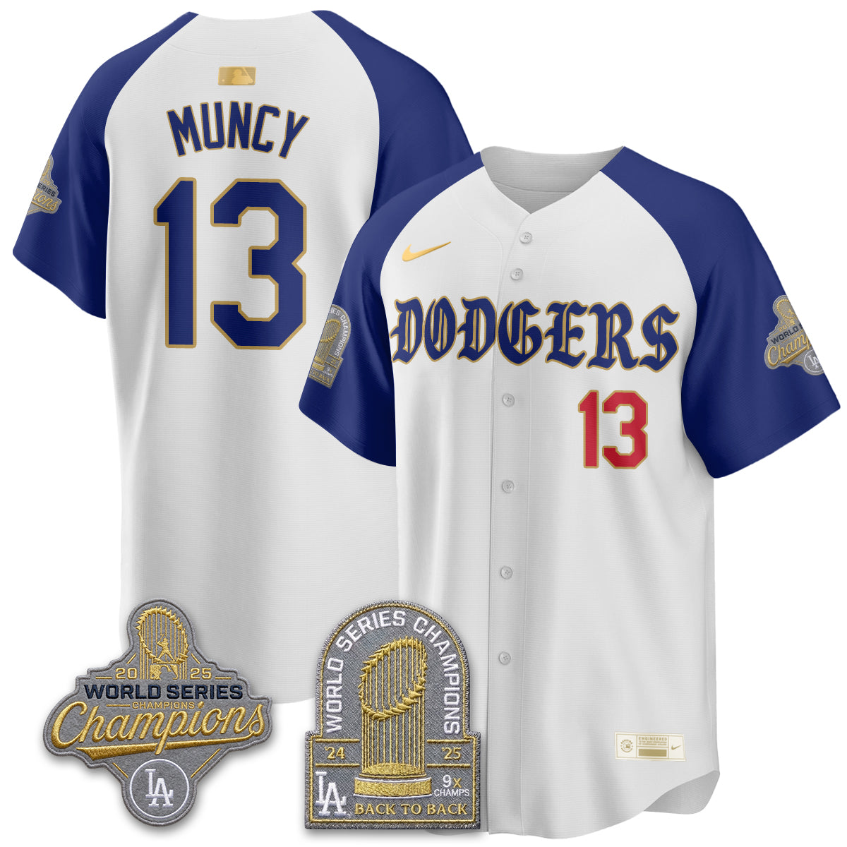 LAD Vapor Limited Jersey - Back to Back 9x Champs - All Stitched by Los Angeles Dodgers