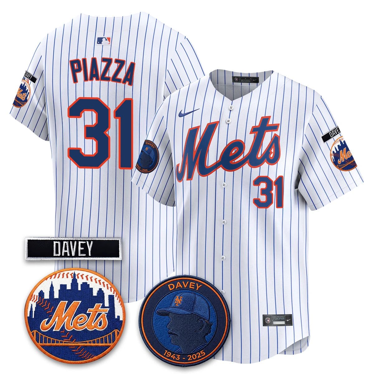 New York Mets 2026 Davey Johnson In Memoriam Vapor Limited Jersey - All Stitched by New York Mets