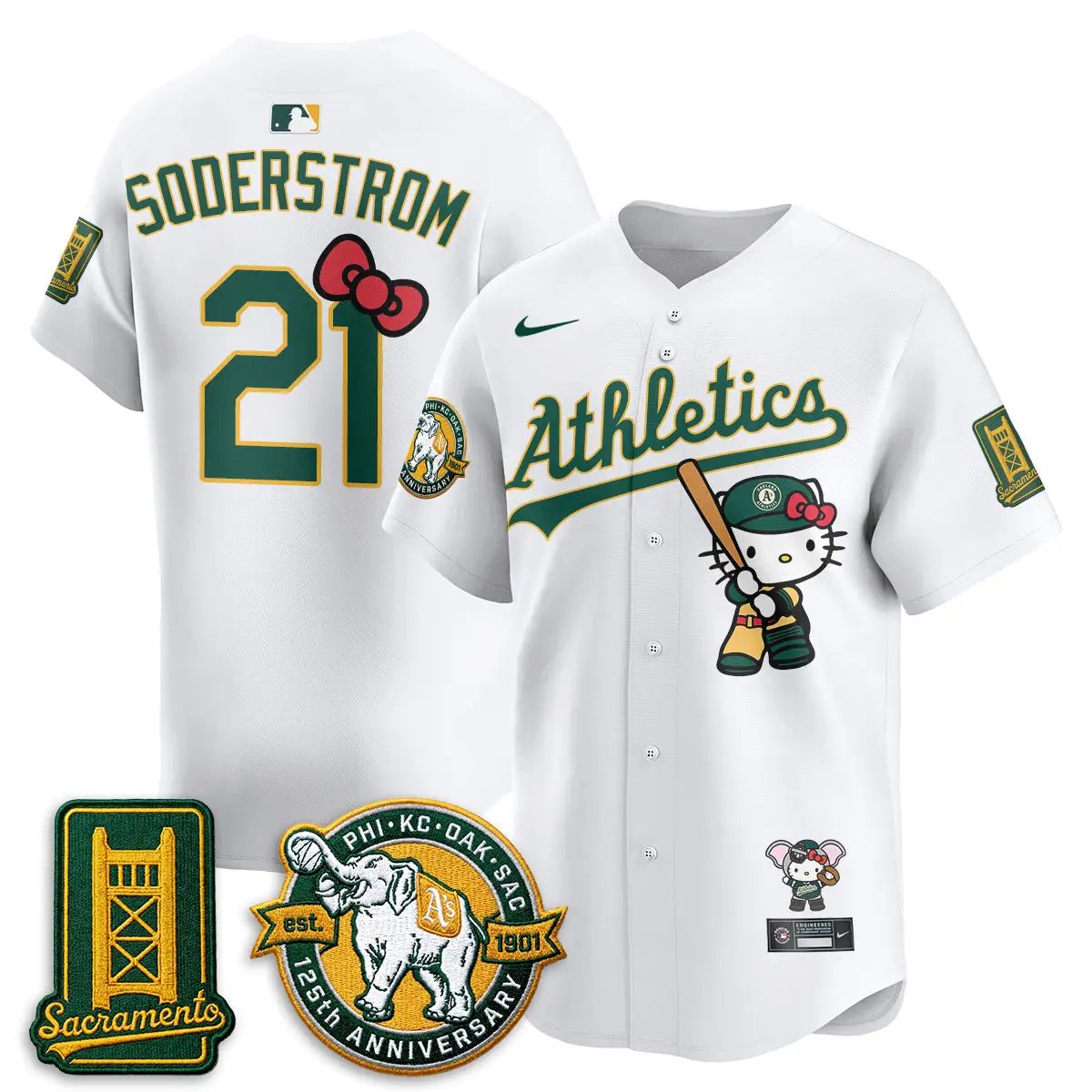 Oakland Athletics x Meow KT 2026 Vapor Limited Jersey - Stitched by Oakland Athletics