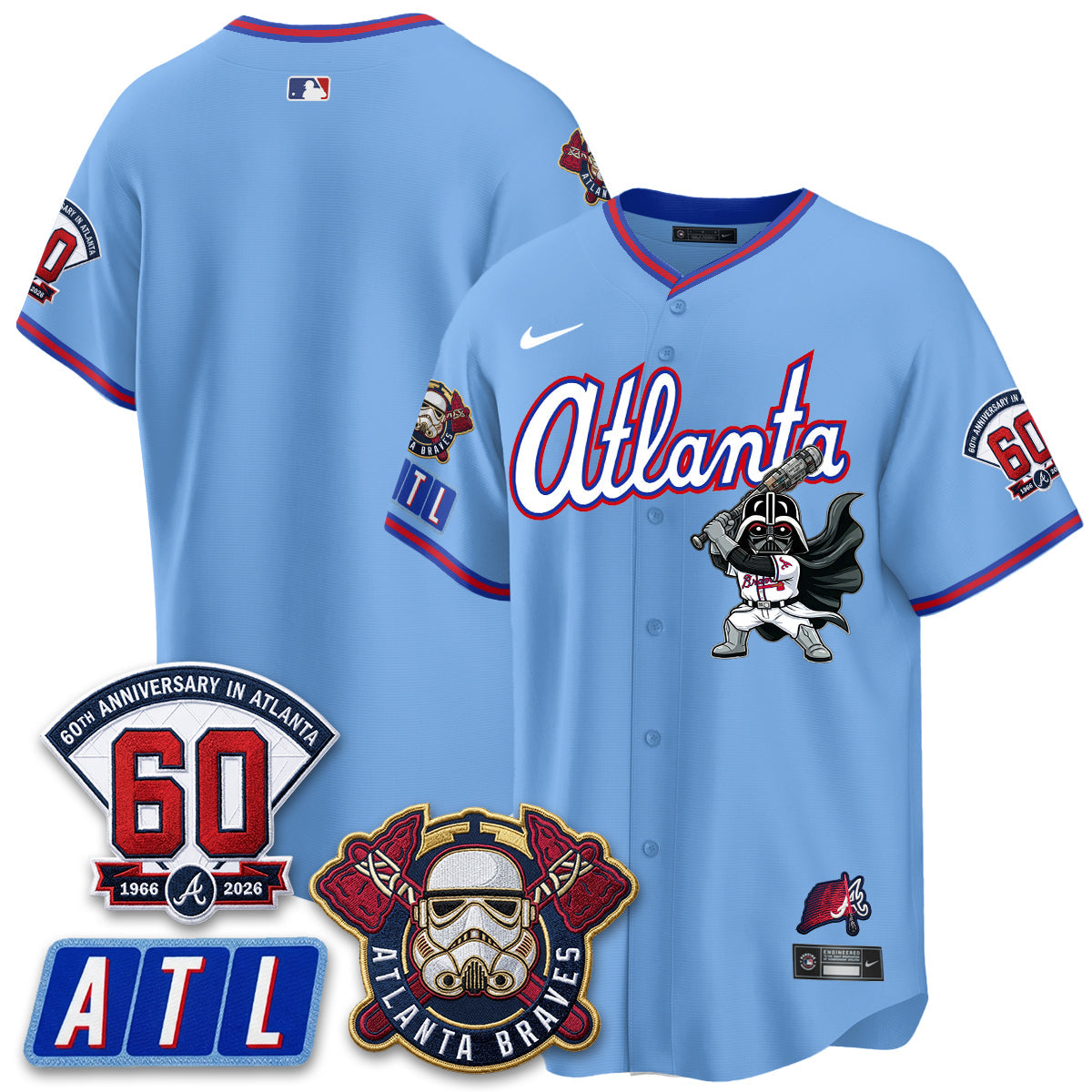 Atlanta Braves x SW Vapor Limited Jersey - Stitched by Atlanta Braves