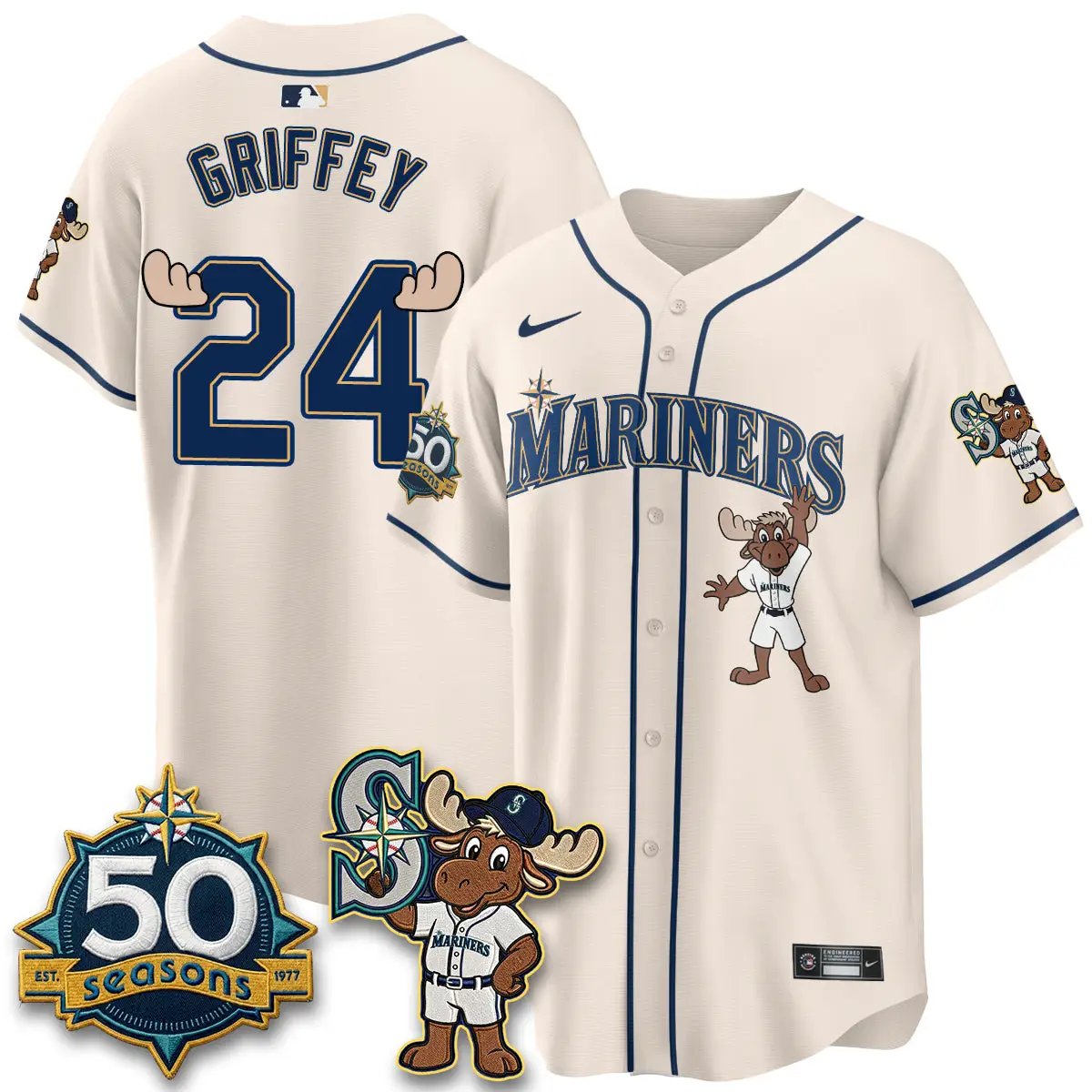 SEA Mascot Jersey - All Stitched by Seattle Mariners