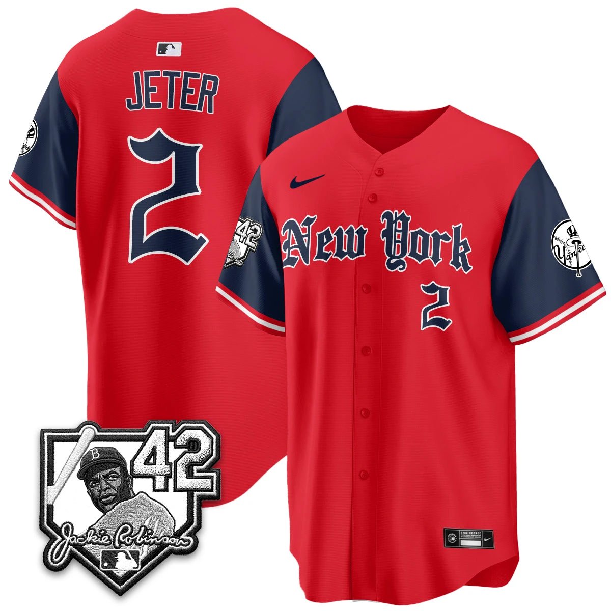 NYY 2026 Jackie Robinson Day Gothic Vapor Limited Jersey - All Stitched by New York Yankees