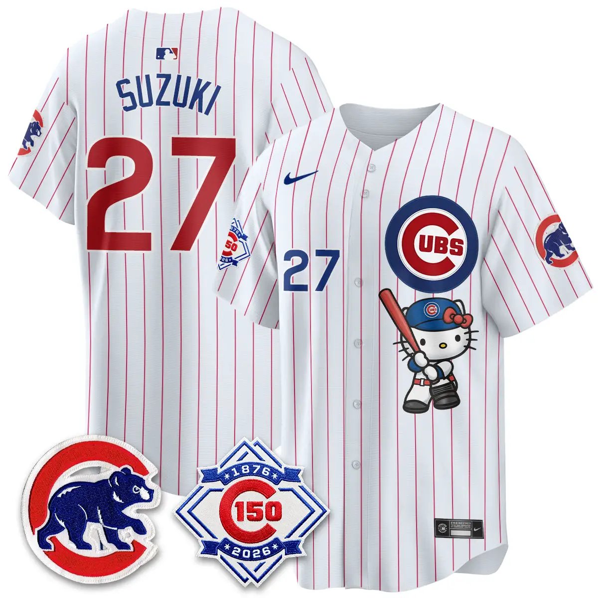 Chicago Cubs x Meow KT Vapor Premier Limited Jersey - All Stitched by Chicago Cubs