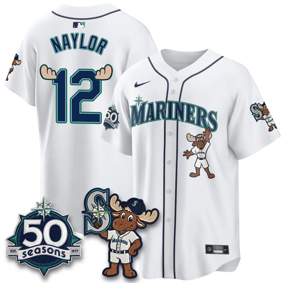 SEA Mascot Jersey - All Stitched by Seattle Mariners