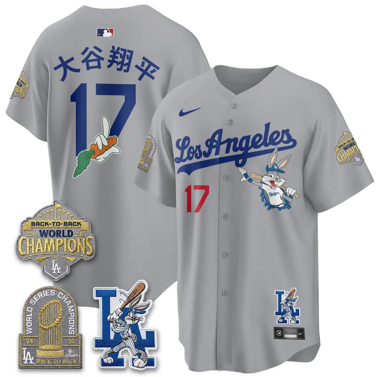 LAD Bunny Vapor Limited Jersey - All Stitched by Los Angeles Dodgers