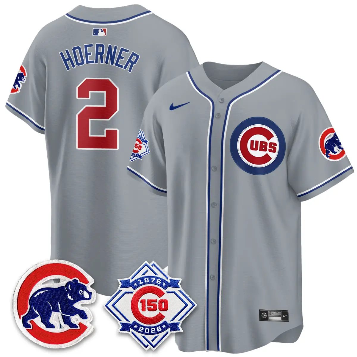 Chicago Cubs 150th Anniversary Black Out Style Vapor Premier Limited Jersey - All Stitched by Chicago Cubs