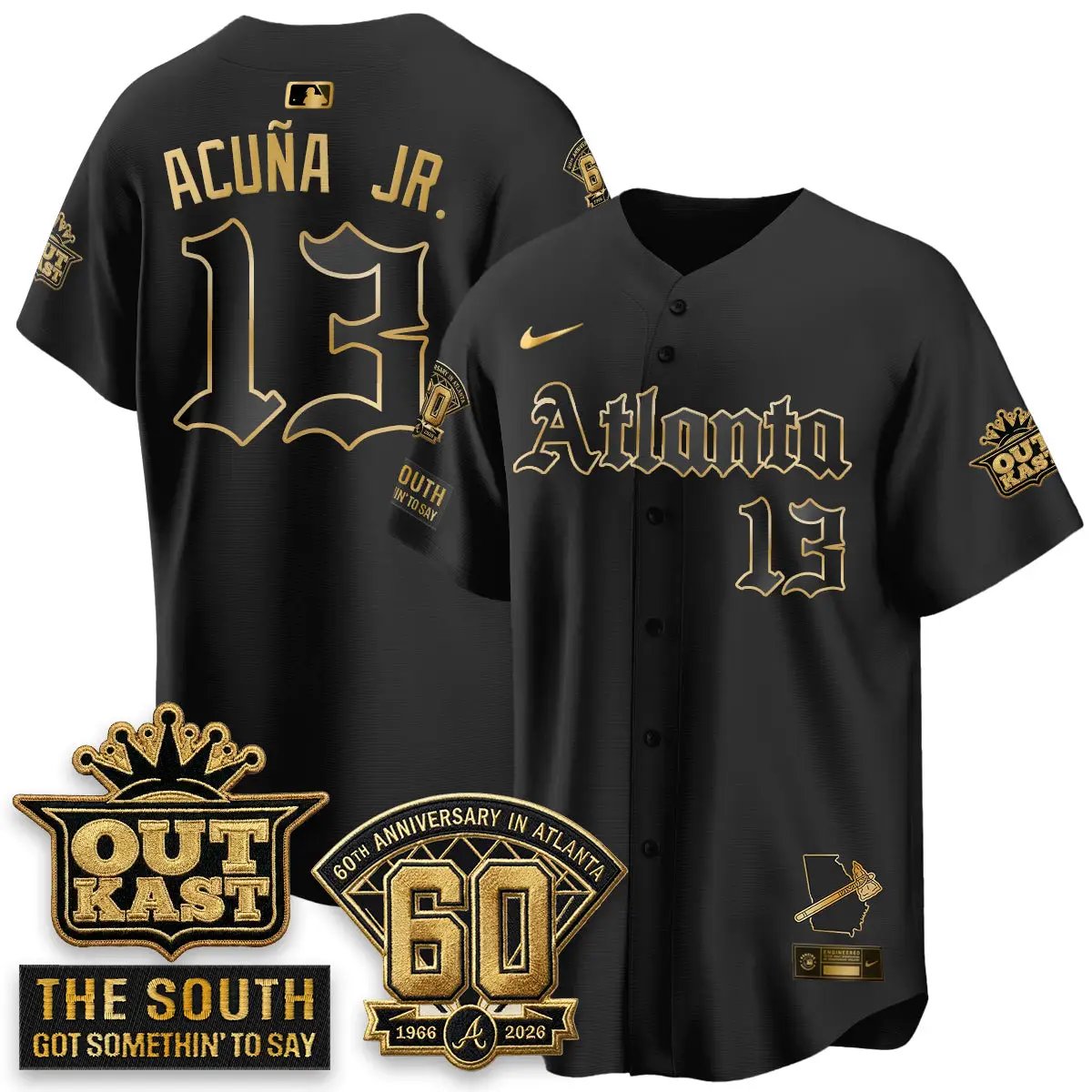 Atlanta Braves 2026 Gothic Edition Vapor Limited Jersey - All Stitched by Atlanta Braves