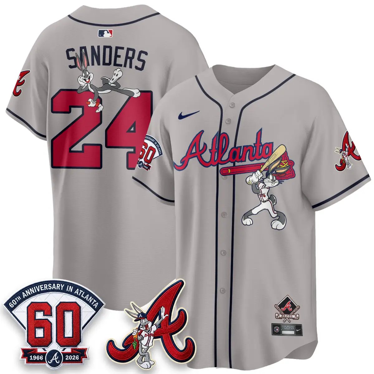 ATL x Bunny Vapor Premier Limited Jersey - Stitched by Atlanta Braves