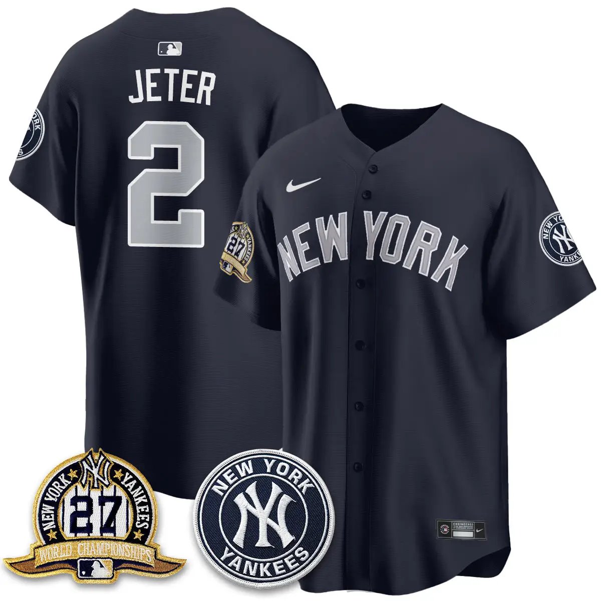 New York Yankees Alternate Jersey - All Stitched by New York Yankees