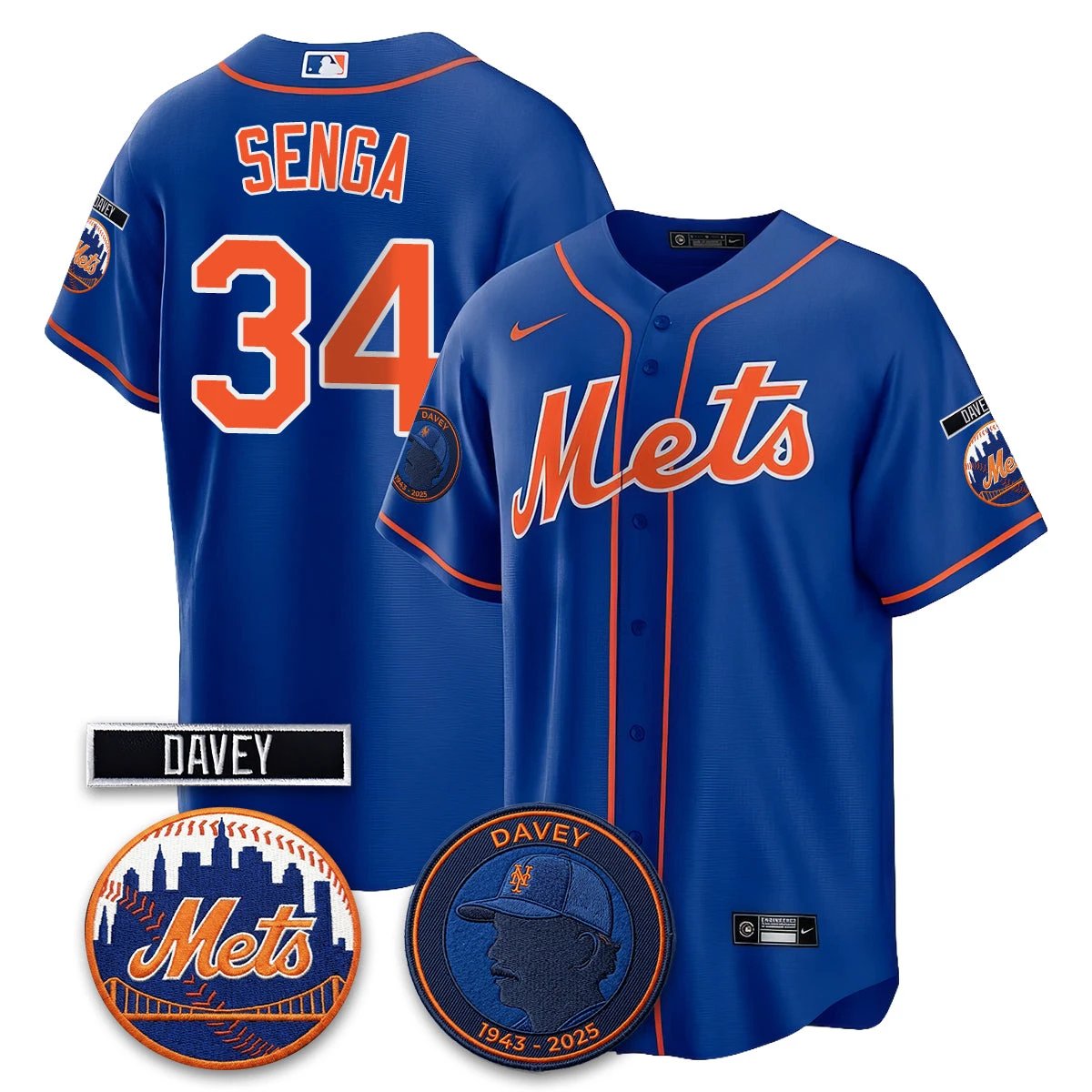 New York Mets 2026 Davey Johnson In Memoriam Vapor Limited Jersey - All Stitched by New York Mets