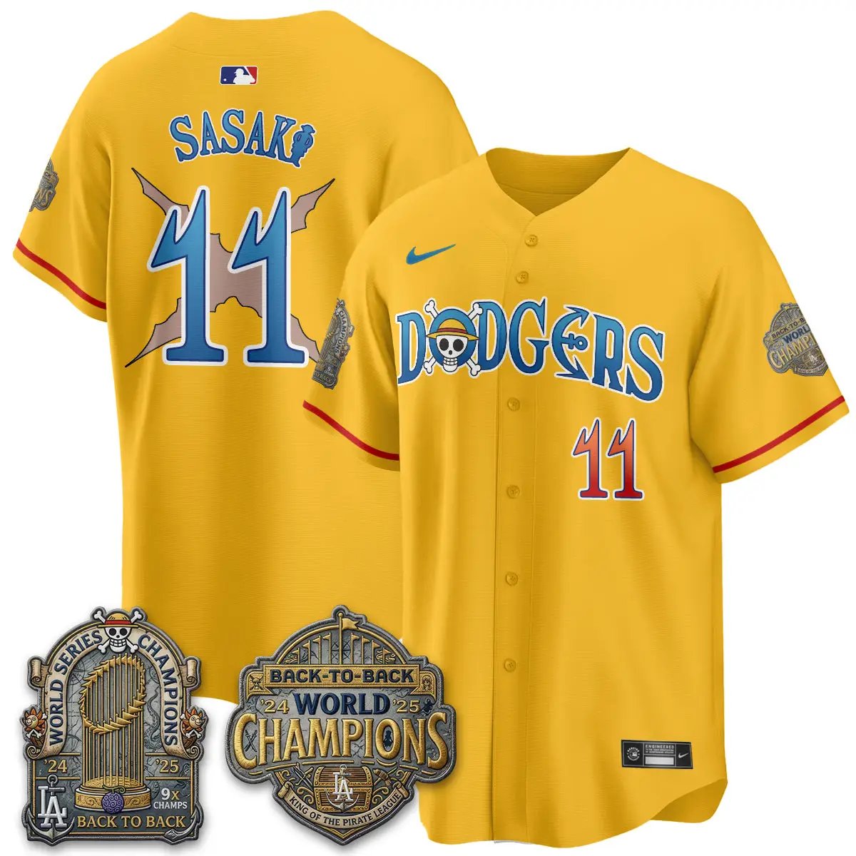 LAD Japanese Cartoon Vapor Limited Jersey - Stitched by Los Angeles Dodgers
