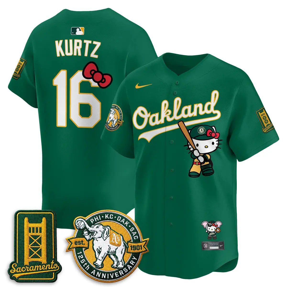 Oakland Athletics x Meow KT 2026 Vapor Limited Jersey - Stitched by Oakland Athletics