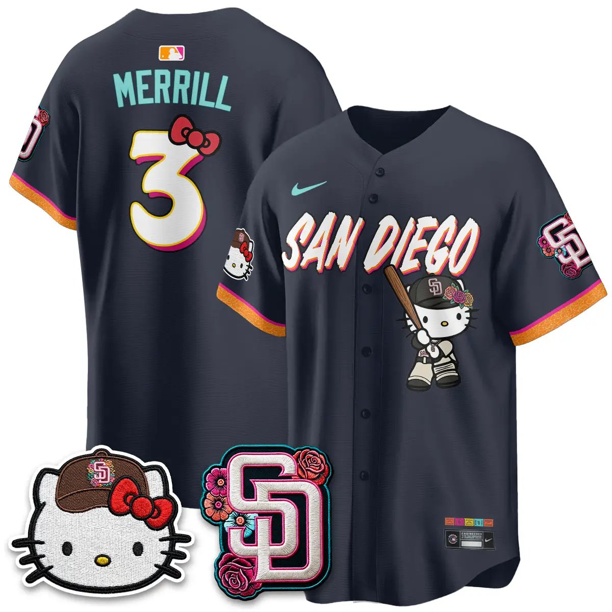 SD 2026 City Connect x Meow KT Vapor Limited Jersey - All Stitched by San Diego Padres