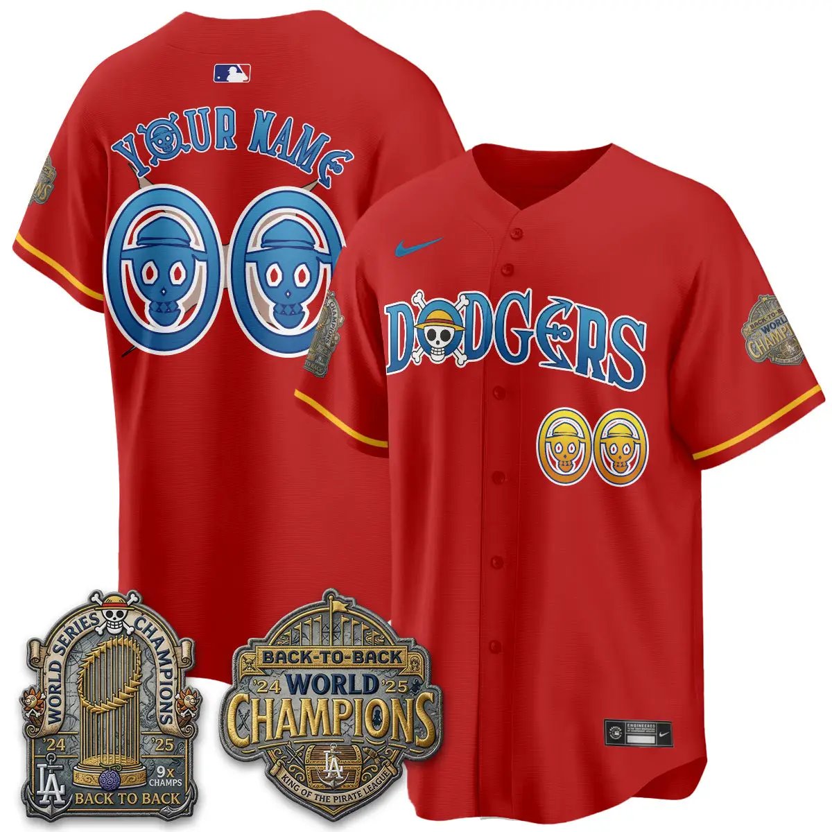 LAD Japanese Cartoon Vapor Limited Custom Jersey - Stitched by Los Angeles Dodgers