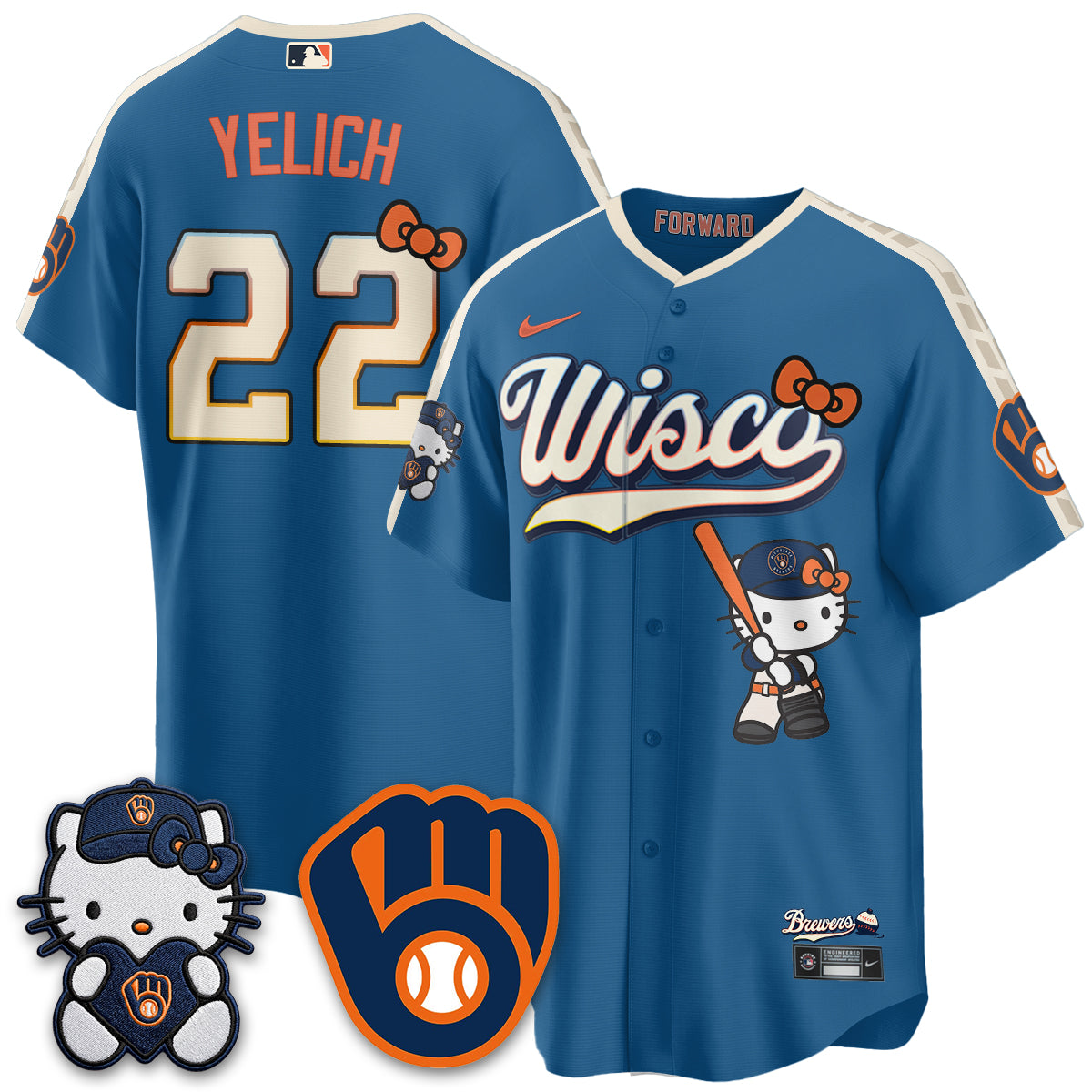 Milwaukee Brewers Meow KT Night Vapor Limited Jersey - All Stitched by Milwaukee Brewers