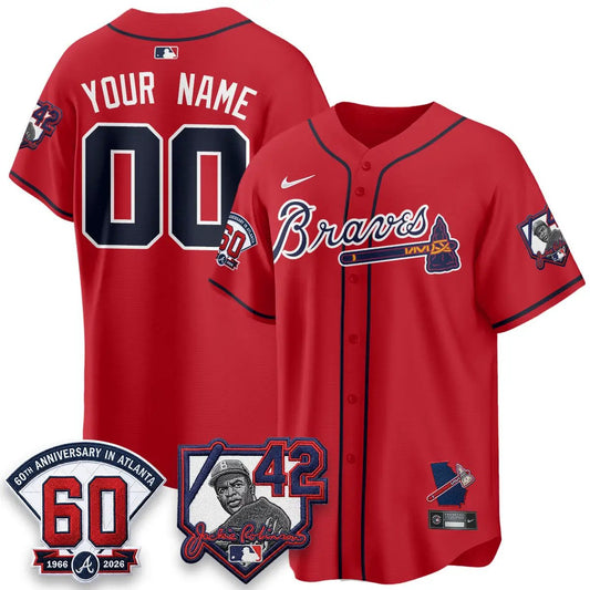 ATL 2026 Jackie Robinson Day Vapor Limited Custom Jersey - All Stitched by Atlanta Braves