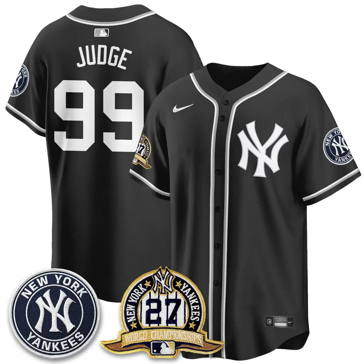 New York Yankees 2026 Black Out Style Vapor Limited Jersey - All Stitched by New York Yankees
