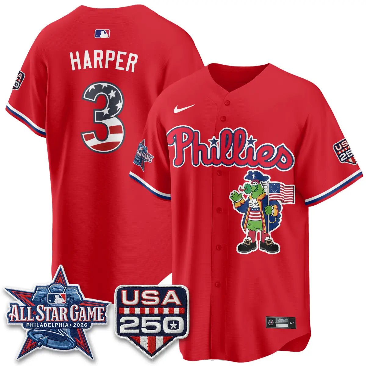 PHI 2026 All Star Phanatic Edition Vapor Jersey - Stitched by Philadelphia Phillies