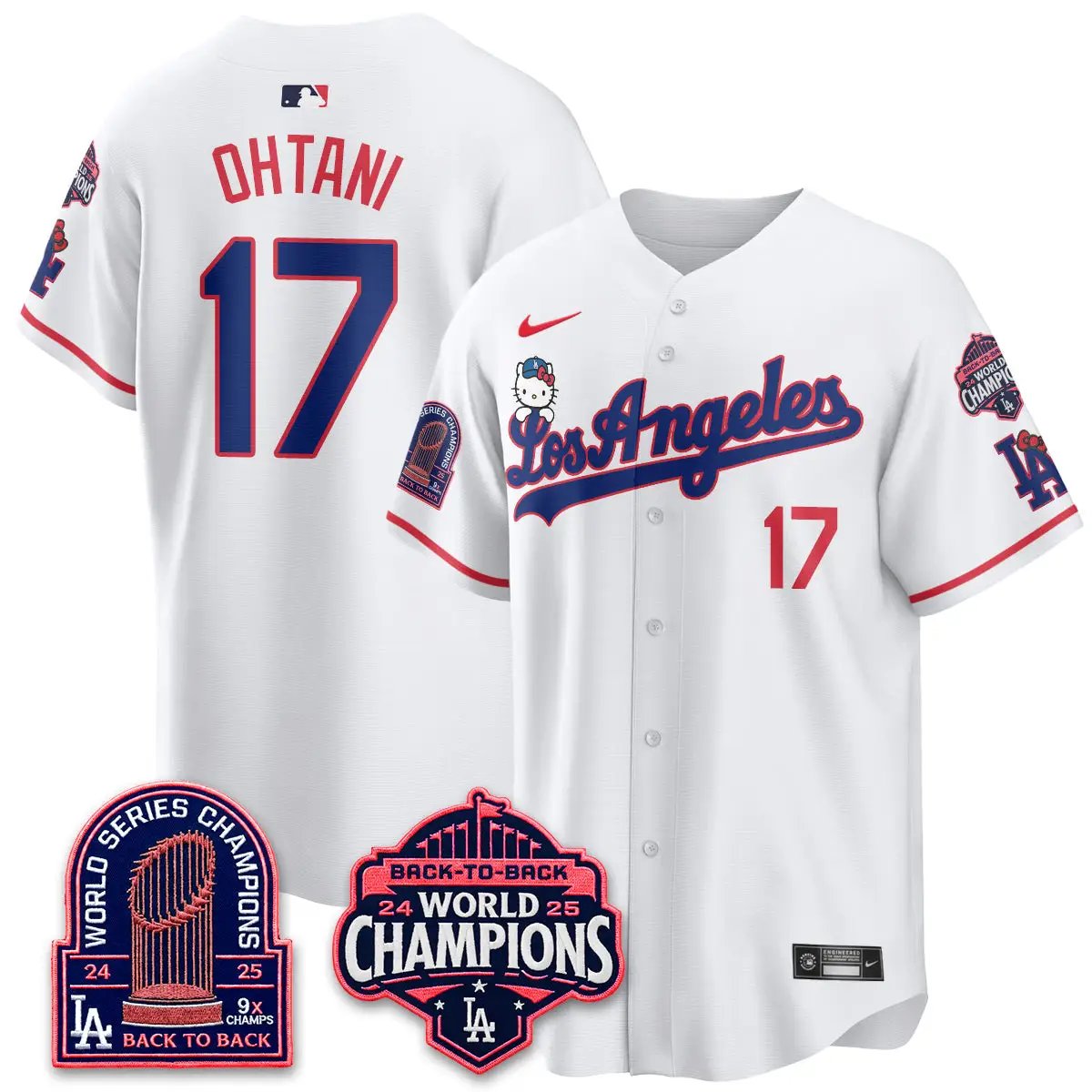 LAD x Hello Kitty Night 2026 Vapor Jersey - All Stitched - V2 by Los Angeles Dodgers