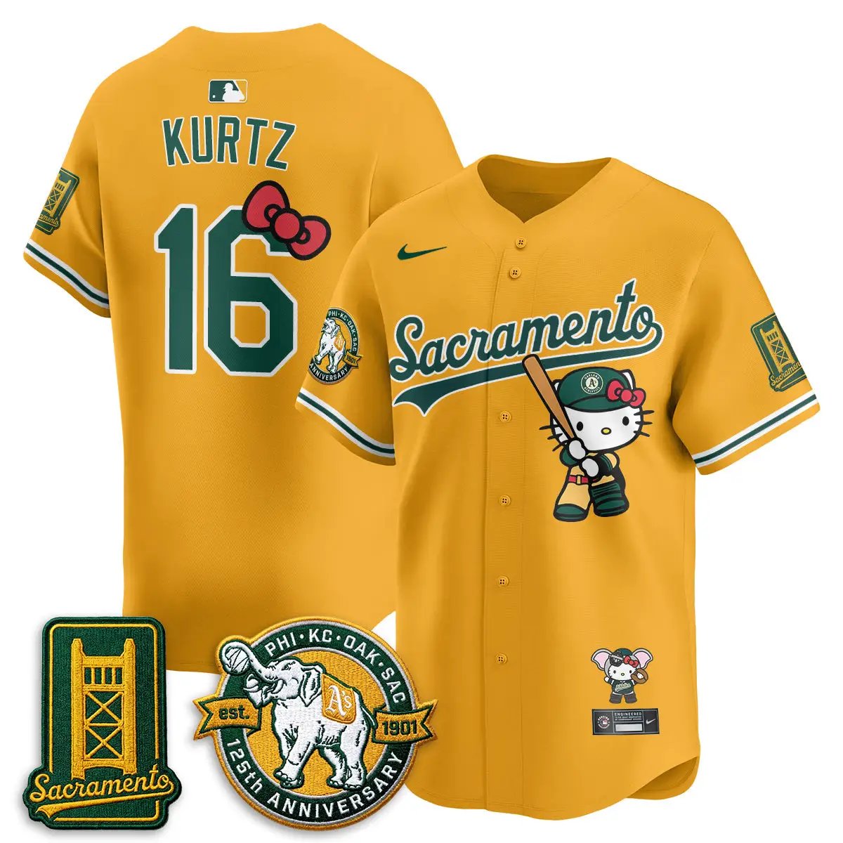 Oakland Athletics x Meow KT 2026 Vapor Limited Jersey - Stitched by Oakland Athletics