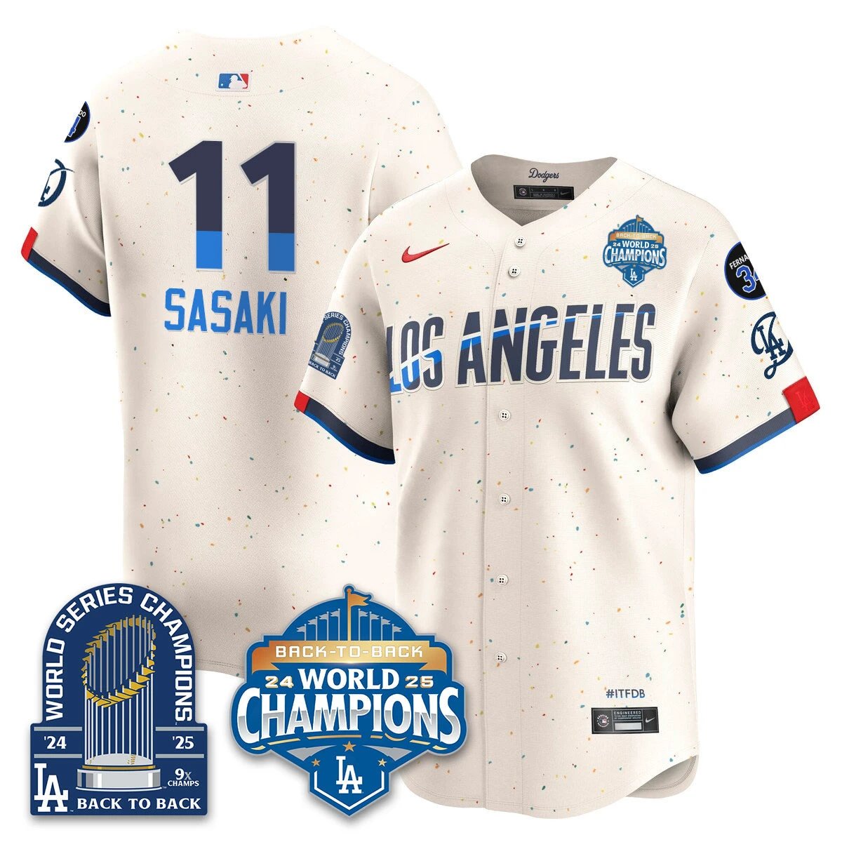 LAD Alternate Vapor Limited Jersey - 9x Champs - All Stitched by Los Angeles Dodgers