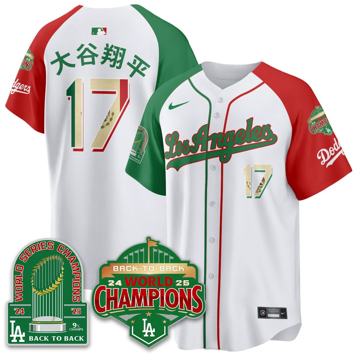 LAD Mexico Vapor Limited Jersey - 9x & B2B Champs - All Stitched by Los Angeles Dodgers
