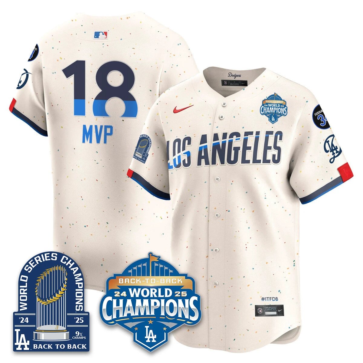 LAD Alternate Vapor Limited Jersey - 9x Champs - All Stitched by Los Angeles Dodgers