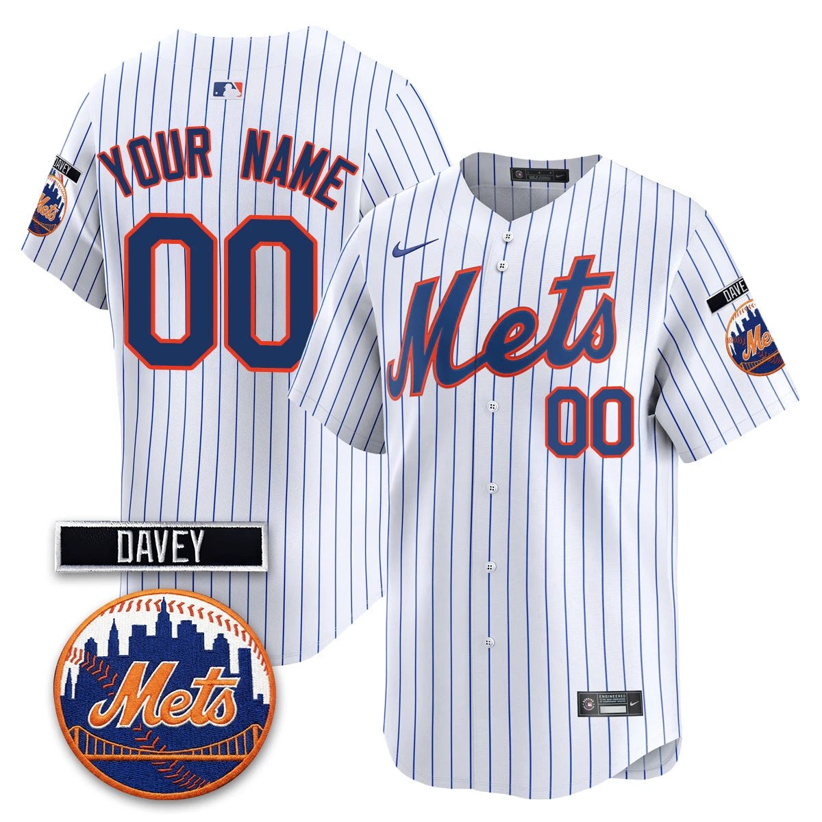 NYM 2026 Davey Johnson Memorial Vapor Custom Limited Jersey - All Stitched by New York Mets