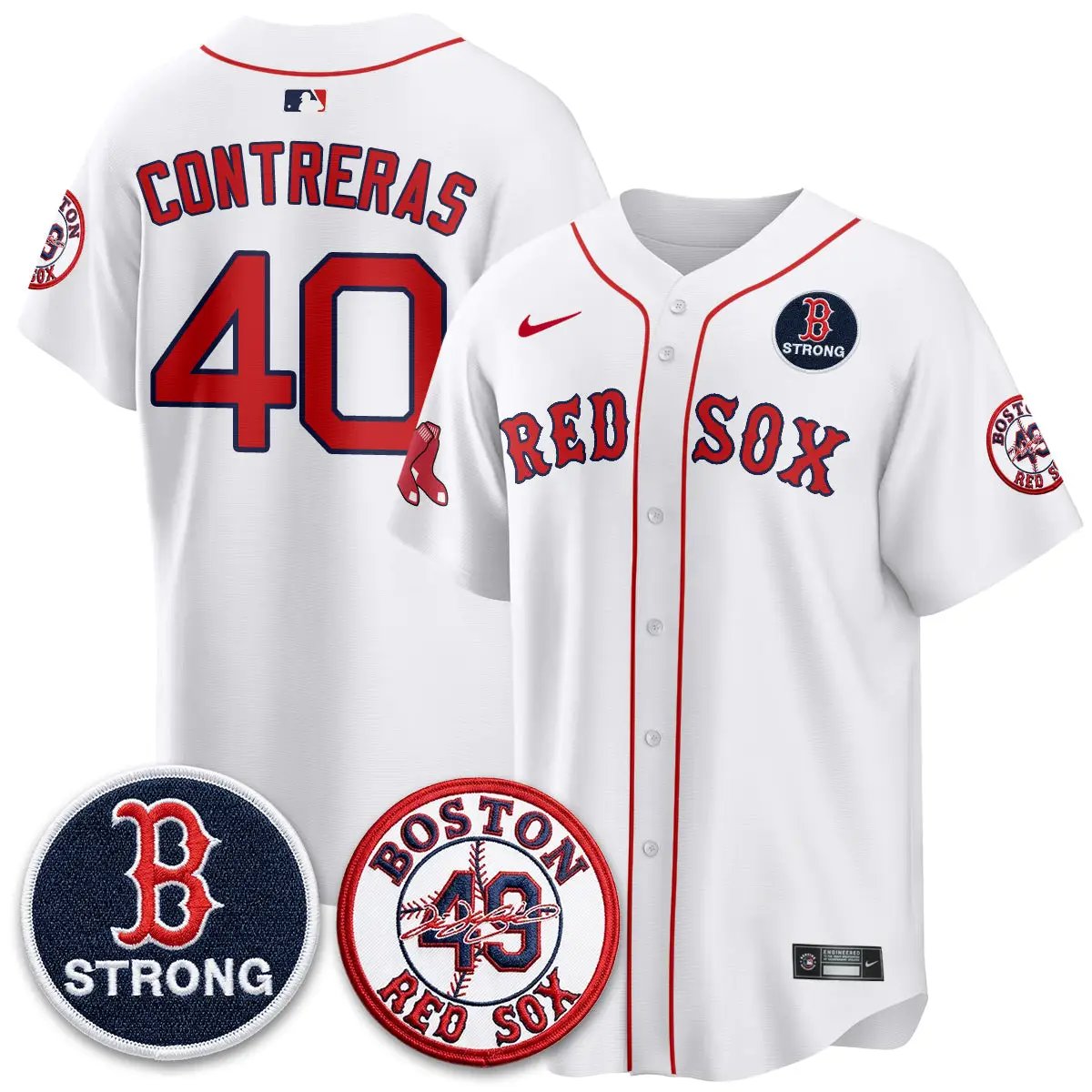 BOS Tim Wakefield Memorial Patch Vaper Premier Limited Jersey - All Stitched V2 by Boston Red Sox