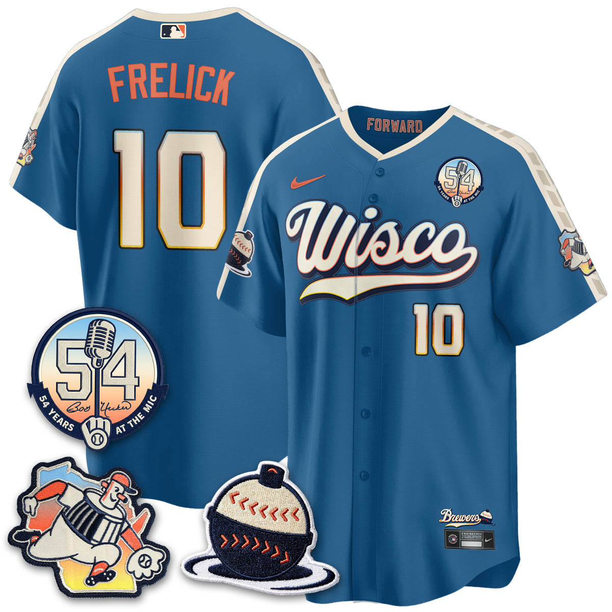 Milwaukee Brewers 2026 City Connect Bob Uecker Vapor Limited Jersey - All Stitched V1 by Milwaukee Brewers