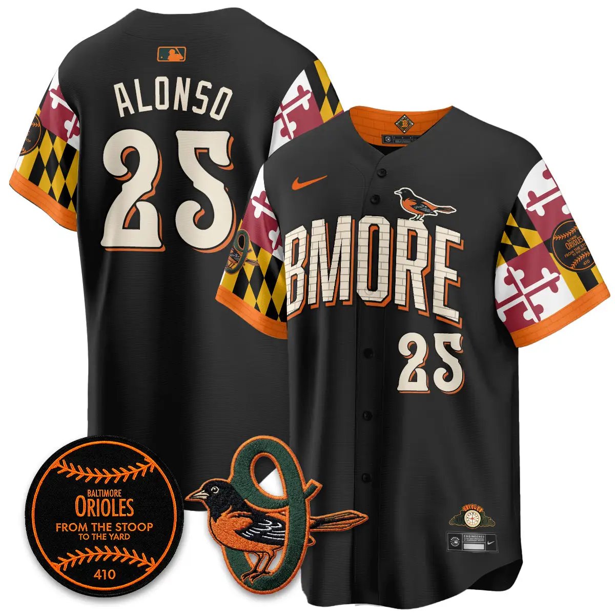 BAL x Maryland State Flag 2026 Vapor Jersey - All Stitched by Baltimore Orioles