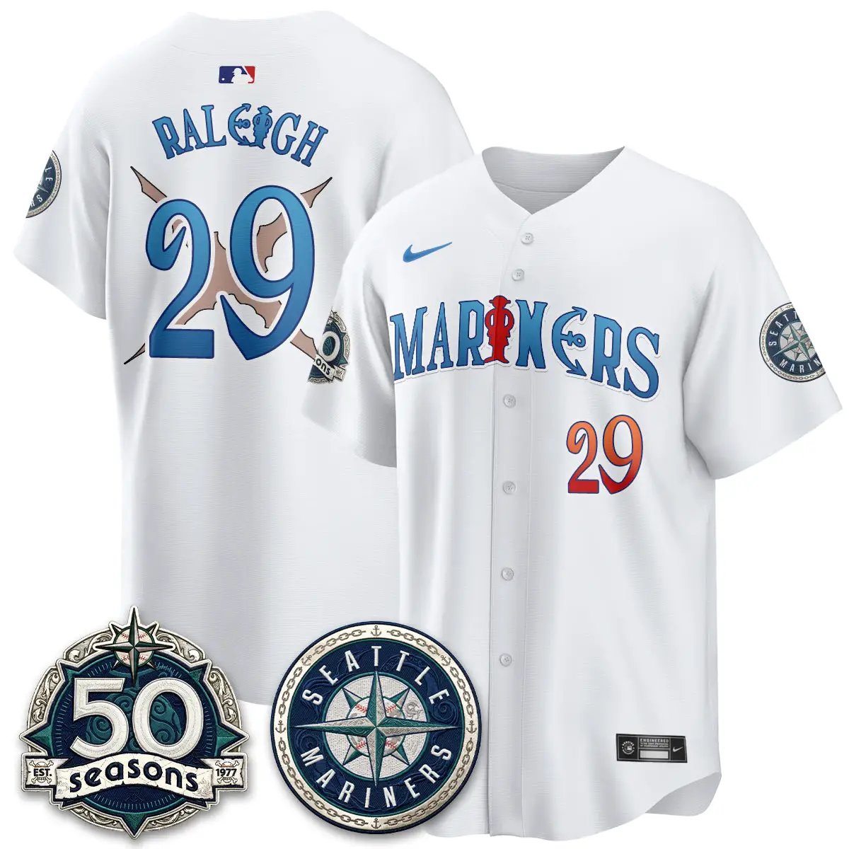 Seattle Mariners x Japanese Cartoon Vapor Limited Jersey - Stitched by Seattle Mariners