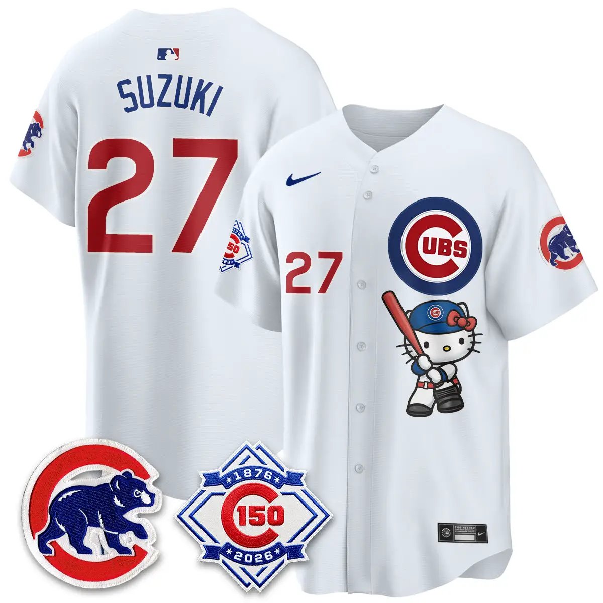 Chicago Cubs x Meow KT Vapor Premier Limited Jersey - All Stitched by Chicago Cubs