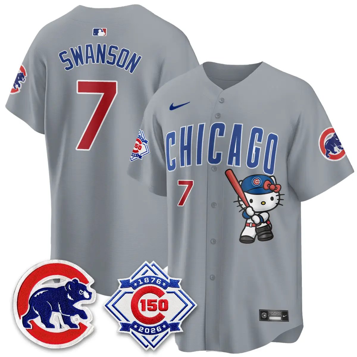 Chicago Cubs x Meow KT Vapor Premier Limited Jersey - All Stitched by Chicago Cubs