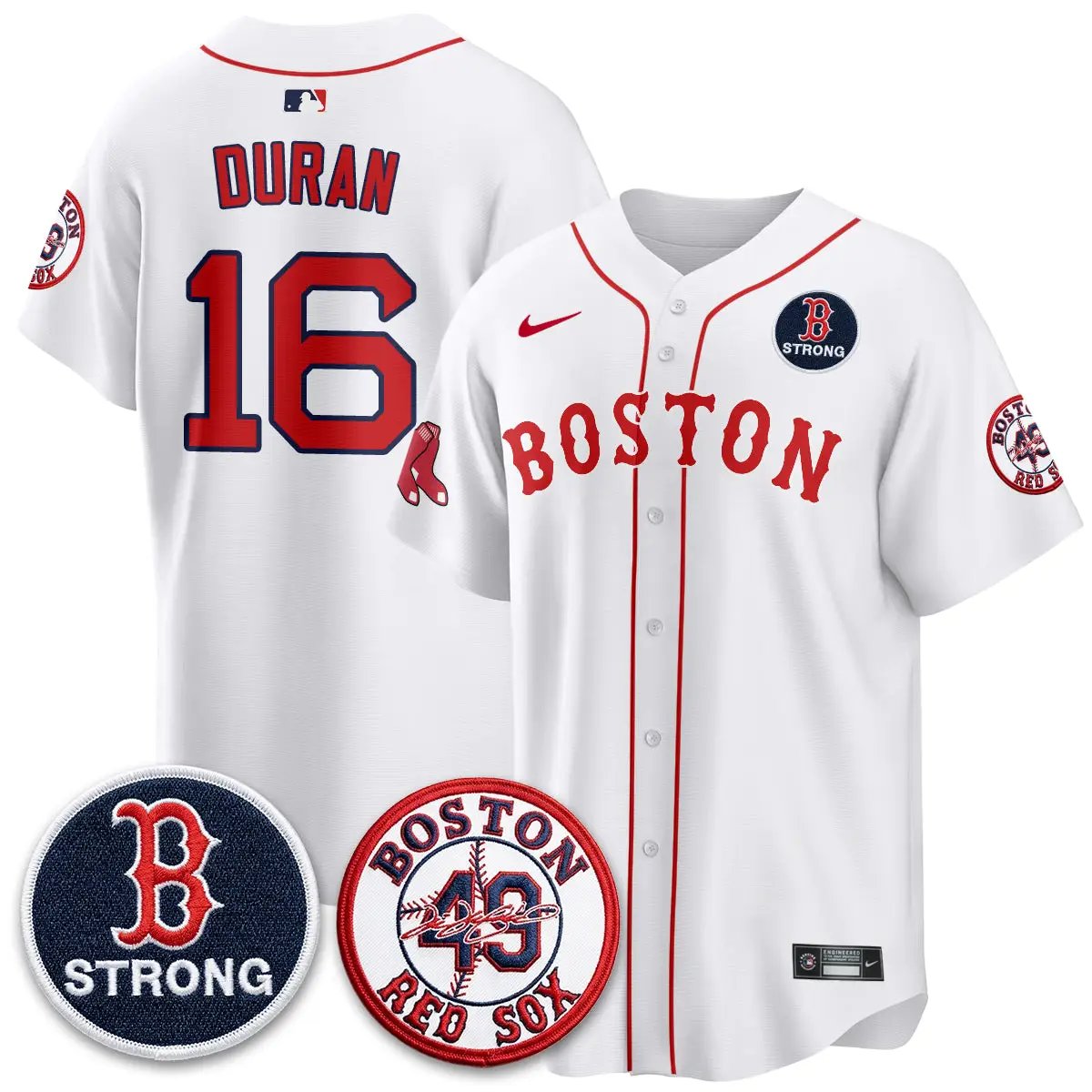 BOS Tim Wakefield Memorial Patch Vaper Premier Limited Jersey - All Stitched V2 by Boston Red Sox